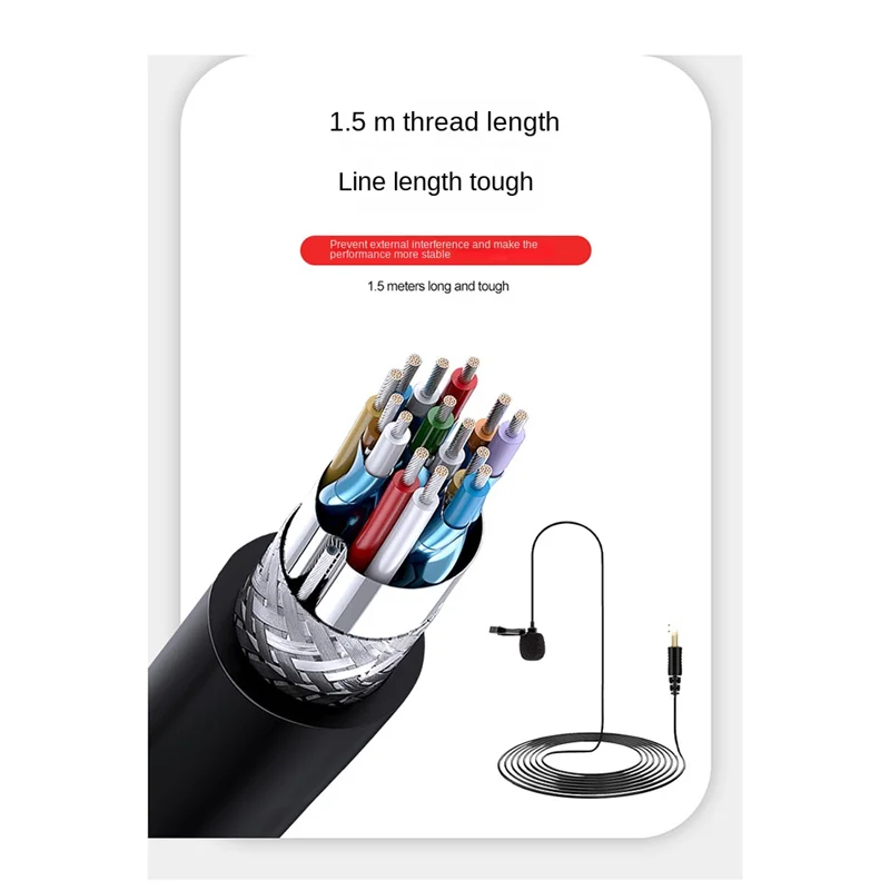 FFYY-Micrófono omnidireccional, micrófonos Lavalier con Clip de corbata de 3,5mm, Mini micrófono de Audio para cámara, ordenador, portátil y teléfono