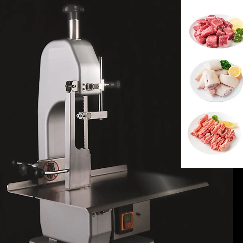 Electric Bone Sawing Machine Automatic 850W Frozen Meat Bone Cutter Desktop Commercial Cut Lamb Fish Pork Beef Ribs Bone Machine