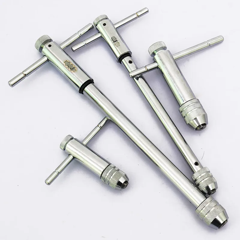 Imagem -02 - T-handle Ratchet Tap Wrench Kits de Suporte do Parafuso Macho Rosca Metric Plug Ferramentas Mecânicas Oficina Ferramentas Manuais M3-m8 Ajustável