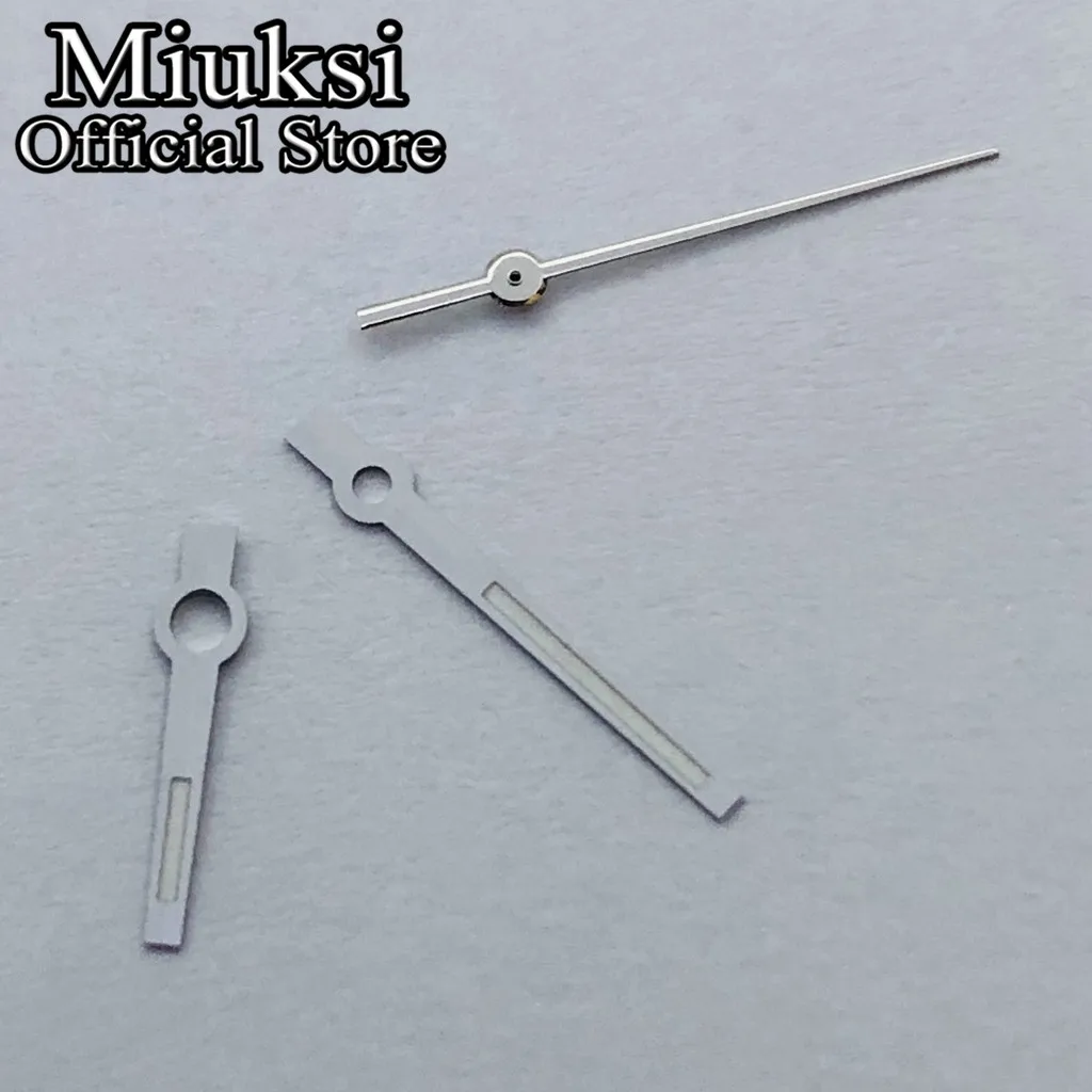 Miuksi – aiguilles de montre en argent bleu vert, lumineuses, adaptées au mouvement NH35 NH36 ETA 2824 2836 miyoka 8205 8215 821A Mingzhu 2813 3804