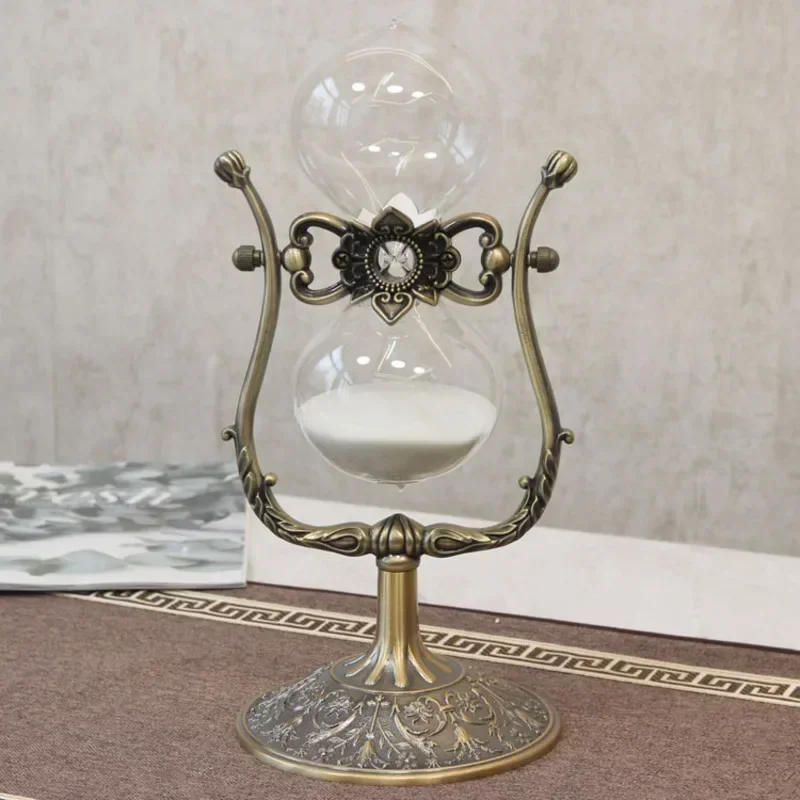 Wine Cabinet Entrance, Living Room, Alloy Decorative Crafts, American Creative Ornaments, Metal Hourglass Gifts