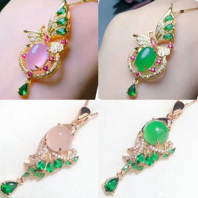 

New Arrival Chalcedony Pendant,The material is super cool and transparent,A jade pendant suitable for both gifting and personal