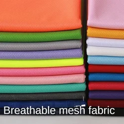 Soft Stretch Knitted Mesh Net Fabric Breathable By The Meter for Sportswear T-shirt Clothes Sewing Sports Cloth Red Green Purple