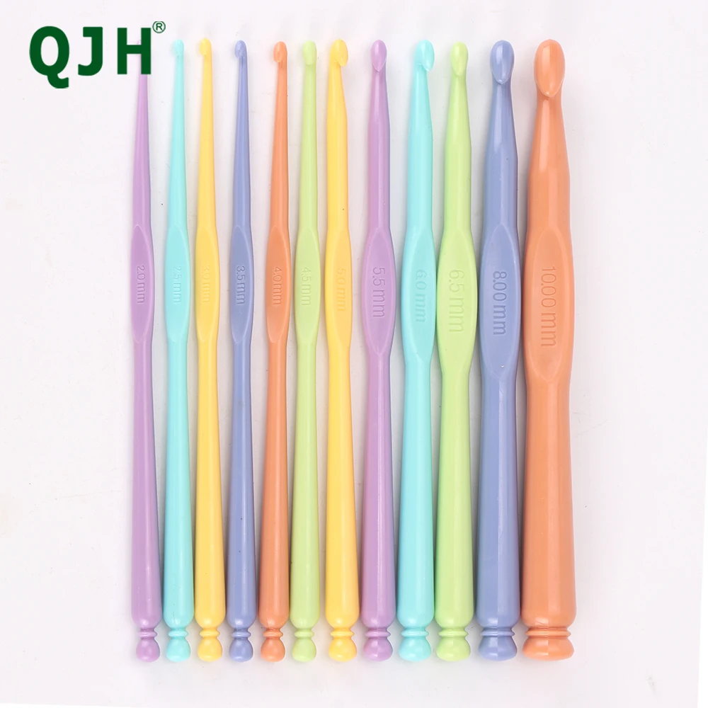 

QJH Plastic Crochet Hook, Crochet Hook Set, Decorative Crochet Hooks, Crochet Hook, Pretty Crochet Hooks 12pcs Set 2-10mm