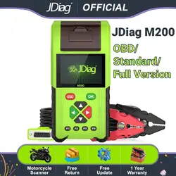 JDiag M200 мотоциклетный диагностический сканер OBD2 Moto Fault Code Reader тестер батареи Motoscan Tool для BMW Yamaha Kawasaki Honda