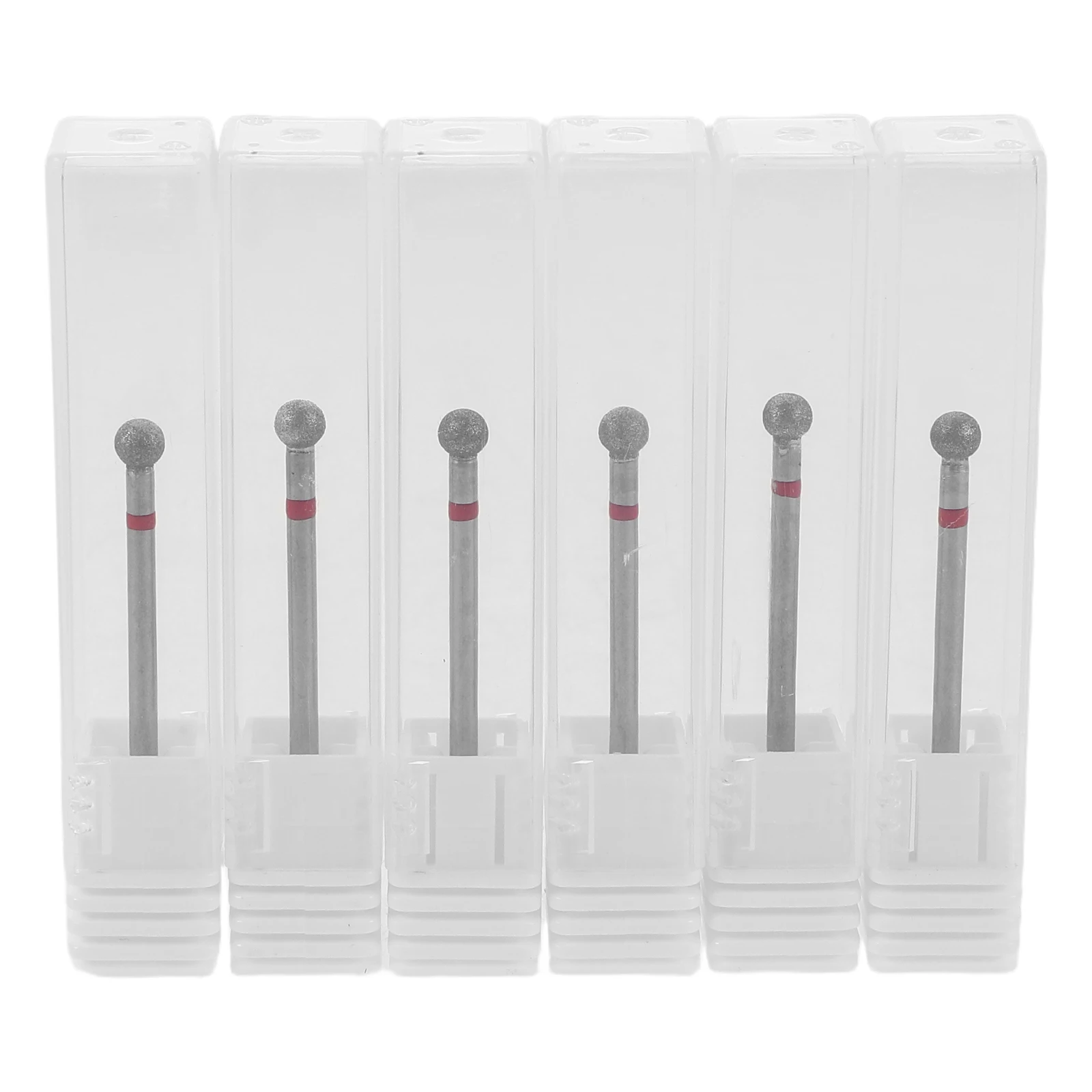 

6Pcs Nail Polishing Head Diamond Coated Ball Nail Drill Bits Set Fine Grit Manicure Drill Attachments Cuticle Cleaner Polishing