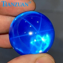 Hot Sale 30mm ball shape Synthetic Blue Star Sapphires Gems Corundum Stone Loose Stone For Jewelry Making