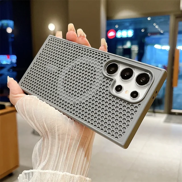 Rozpraszanie ciepła dla magnetycznego etui Magsafe dla Samsung Galaxy S25 S24 S23 S22Ultra Plus chłodzenie oddychająca bezprzewodowa osłona ładowania