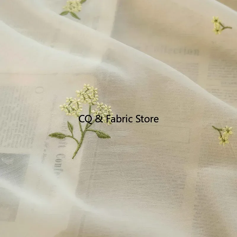 Soft Light Apricot Embroidered Lace Fabric For Spring And Summer Wedding Dress Clothing Sling Skirt Designer Fabric