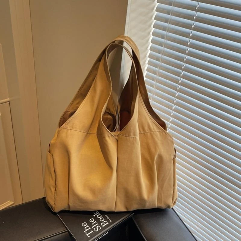 

652F Stylish Women's Nylon Shoulder Bag with Spacious Interior Casual Underarm Bags Handbag for Gym Travel and Daily Use