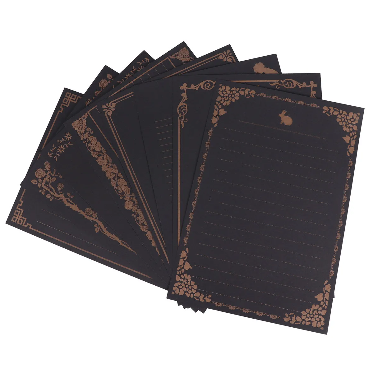 

10Set Vintage Style Writing Paper Kraft Texture Premium Quality Letter Paper Stationery Set for Note Taking Love Letters Gifting