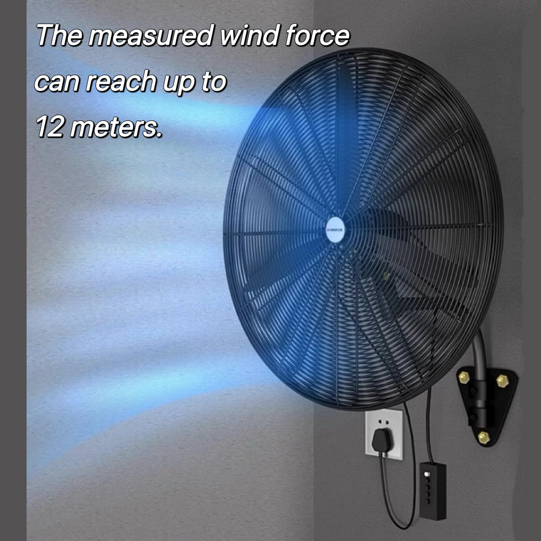The factory is selling a 26-inch wall-mounted fan with a pull switch and a 3-speed rocking wall-mounted electric fan