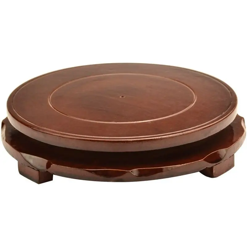 Solid Wood Base For Flower Pots, Fish Tanks, Vases, Incense Burners, Buddha Statues, And Other Copper Craft Ornaments; Wooden Ro