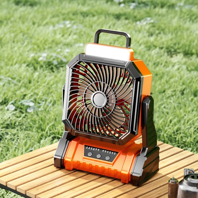 

‌Outdoor Camping Fan USB Rechargeable Hanging Tent Fan with LED Light Fishing Gear Emergency Long Battery Life Fan for Picnic‌