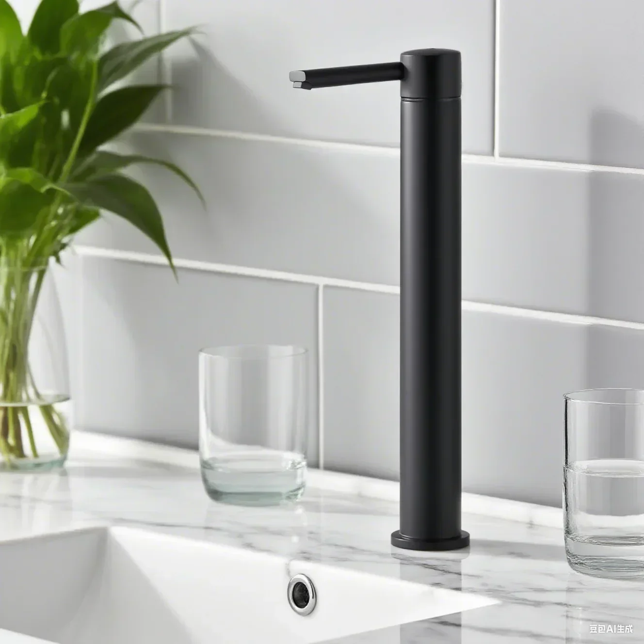 Black Basin Kitchen Bathroom Single Cold Sink Tap Cold Matte Sink Faucet Taps G1/2 Installation Thread Bathroom Accessories