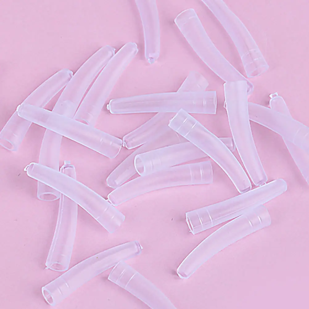 

1 Set Of Eyelash Tweezers Protective Caps Silicone Cover For Grafting Tools Non-Slip Protector Case Beauty Salon School Home Use