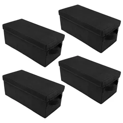 4PCS/2PCS DVD Storage Box Stackable DVD Case Holder Organizer Dustproof DVD Storage Solutions Nonwoven Fabric CD Organizer Case