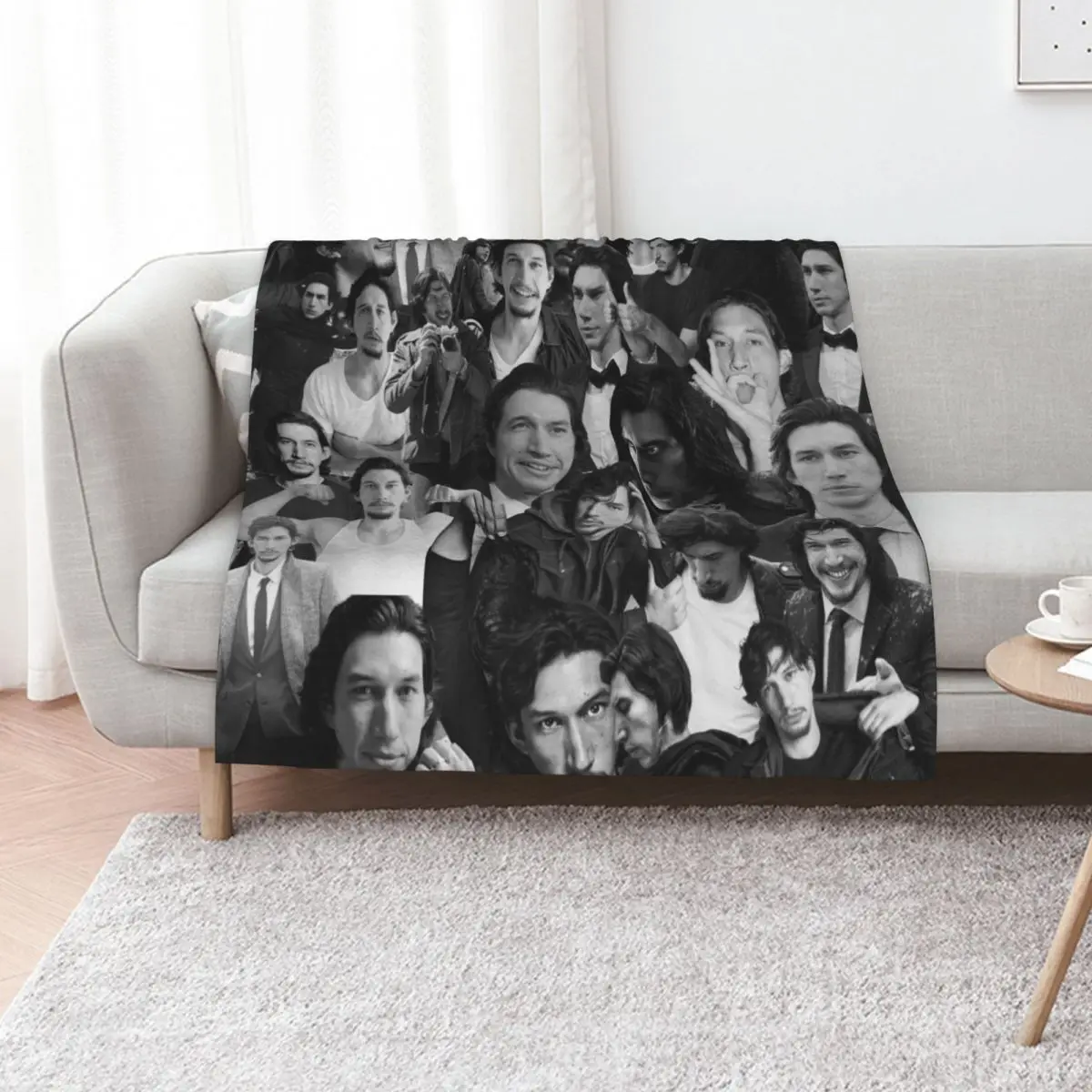 

Adam Driver Abstract Collage - Black and White Aesthetics Throw Blanket Luxury St Sofas Cute Plaid Cute Blankets