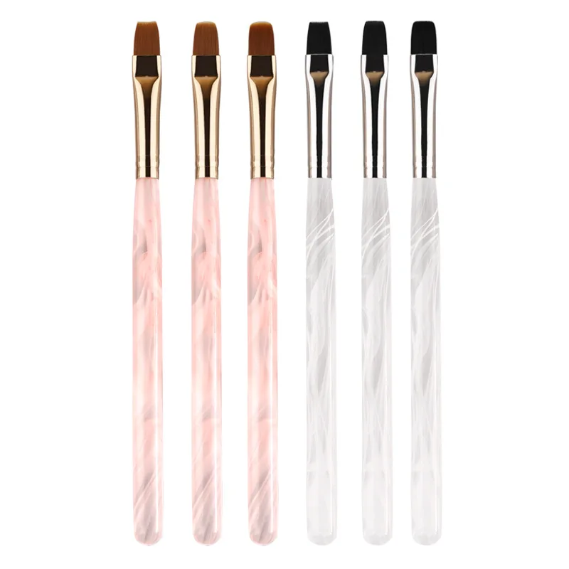 แปรงเพ้นท์เล็บเจล 1/3/6 ชิ้น สำหรับต่อเล็บอะคริลิค แปรงทำเล็บเจล