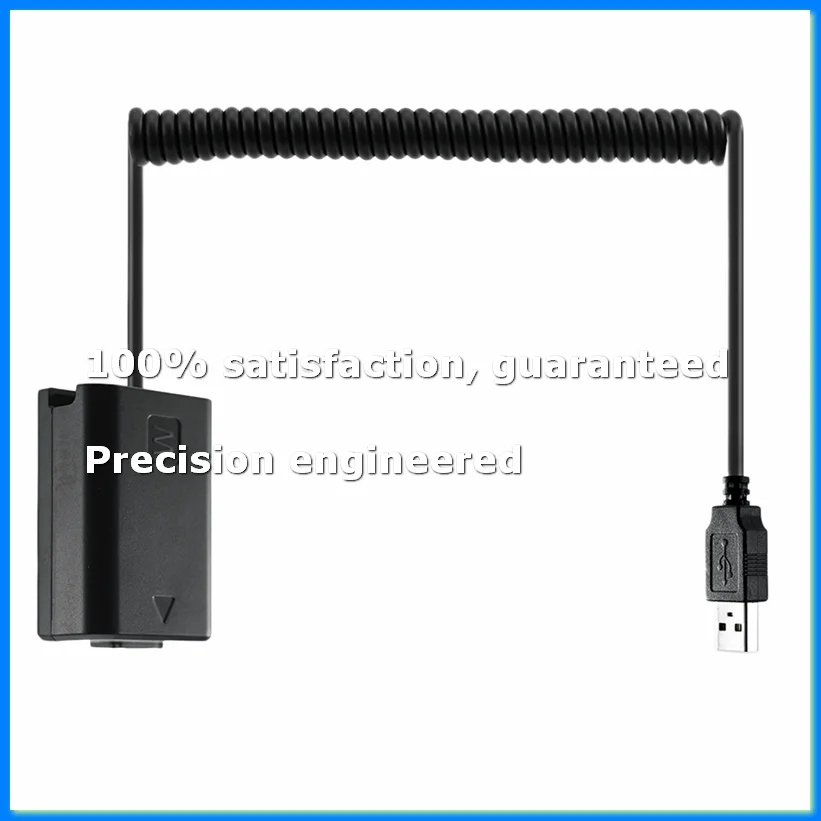 

NP-FW50 Dummy Battery Spring USB Charging Cable for A7 A7R A7S A7M A7II A7S2 A7M2 A7R2 A6500 A6300 DC Coupler-A69M