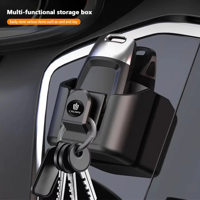 

Car Key Storage Box Organizer Auto Dashboard Sunglasses Card Holder Clip For Toyota Crown JZS171 JZS171W JZX175 JZX171 GRS180