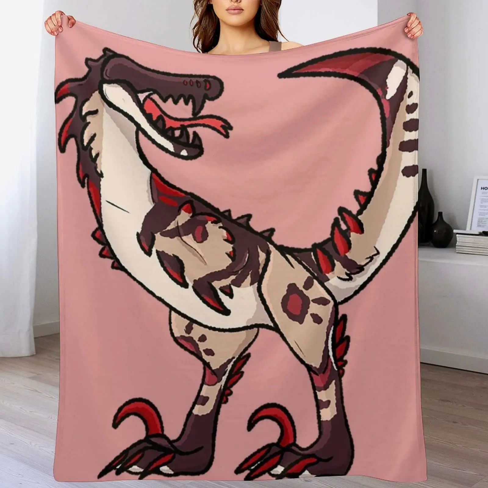 

Pernirex Creatures of Sonaria Throw Blanket Hairys Furry Stuffeds christmas gifts Blankets