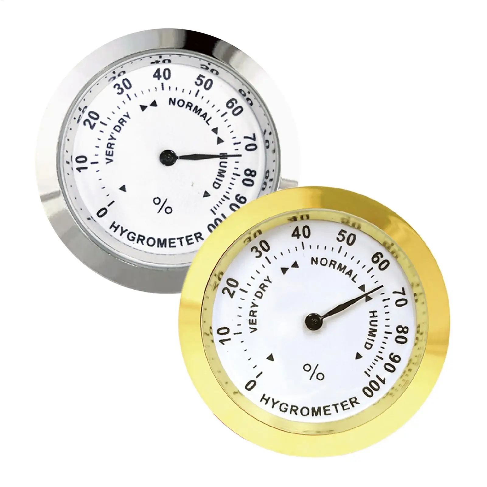 Hydrometer Humidity Meter High Precision Analog Round Humidity Sensor Hygrometer Monitor for Humidor Cabinet Cans Care