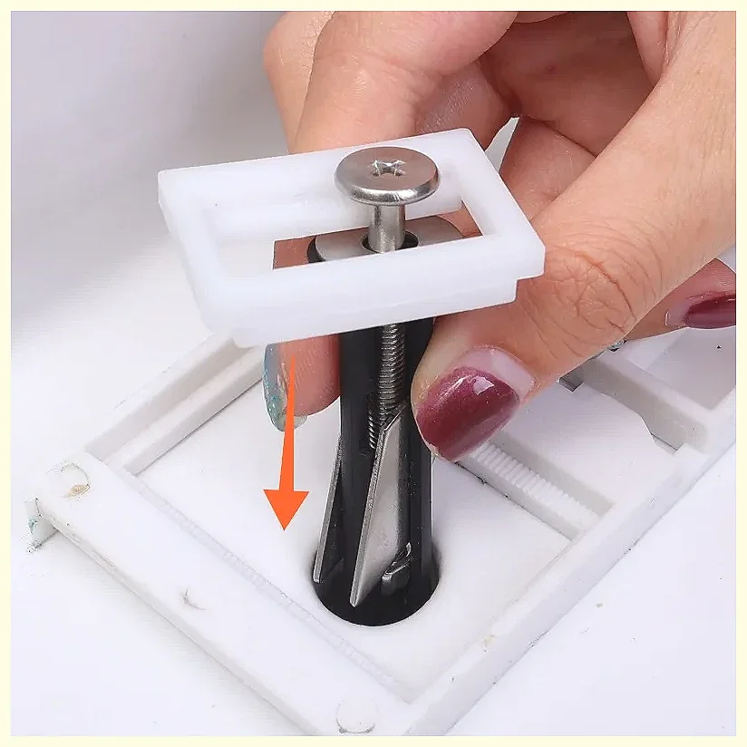 Stainless Steel Toilet Seat Fastener Bolt Kit Retractable Top Mount Hinge Screw Tank Nut Bathroom Toilet Cover Bolts Replacem