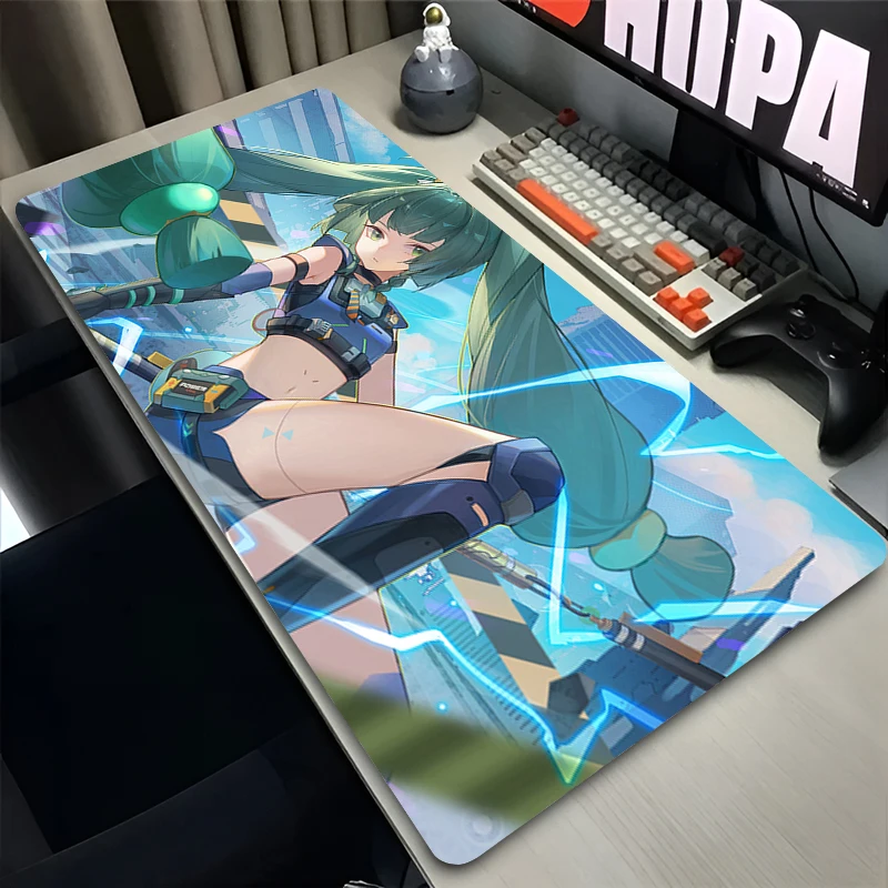 

Mouse Pad Laptop Anime Extended Desktop Mat Computer Gamer Mousepad Gaming Accessories Z-zenless Zone Zero Qingyi Keyboard Pad