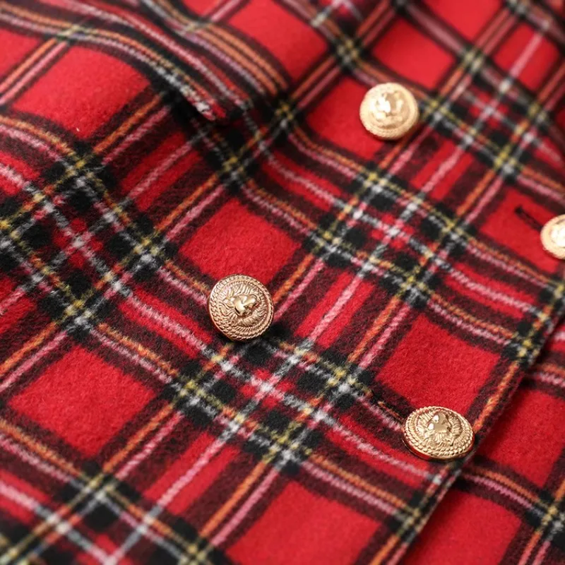 Nuova giacca da abito piccola da strada hipster giacca da donna europea americana plaid collage cotone traf пиджак жletidhe