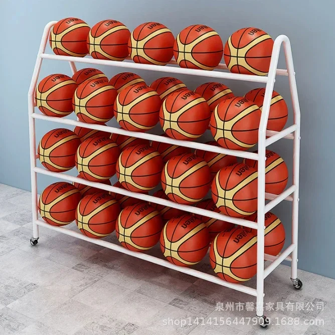 Basketball Storage Rack Anti-rust Mobile Ball Collection Cart Kindergarten School Football Volleyball Gymnasium Ball Rack