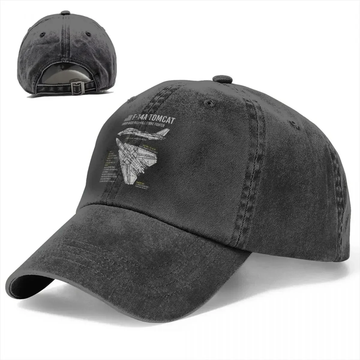 F-14 Tomcat US Newy Aircpelt Plane USAF Blueprint Baseball Cap Men Cowboy Hats Women Snapback Top Gun Maverick Film Caps