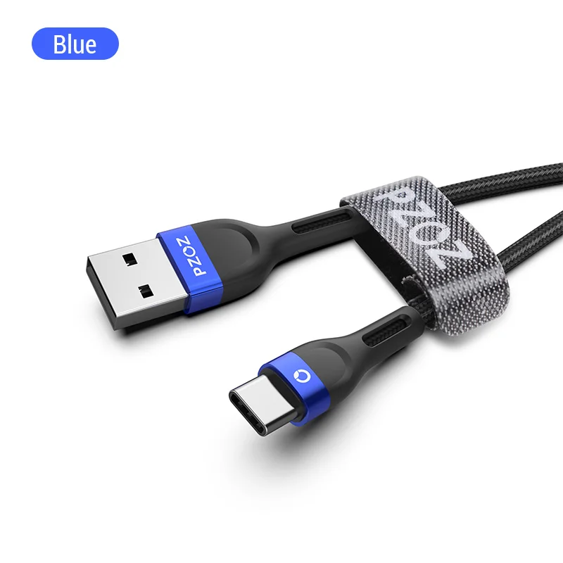 PZOZ USB Type C Кабель для быстрой зарядки 2M/3M для Samsung, Xiaomi — фото товара