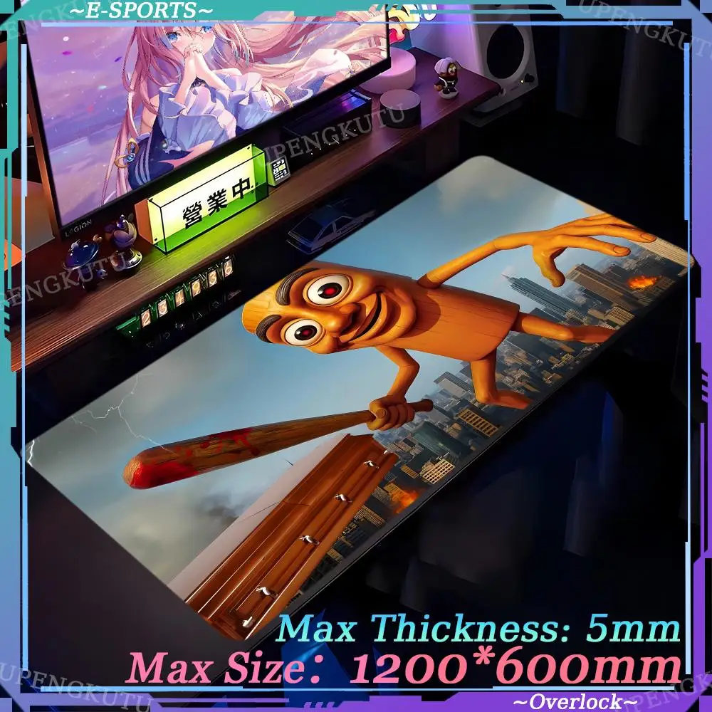 Tung Tung Tung Sahur Mouse mat Cartoon Rubber Large XXL 1200x600 Mouse Pad Mause PC Desk Mat Keyboard Pad Computer Mouse Pad