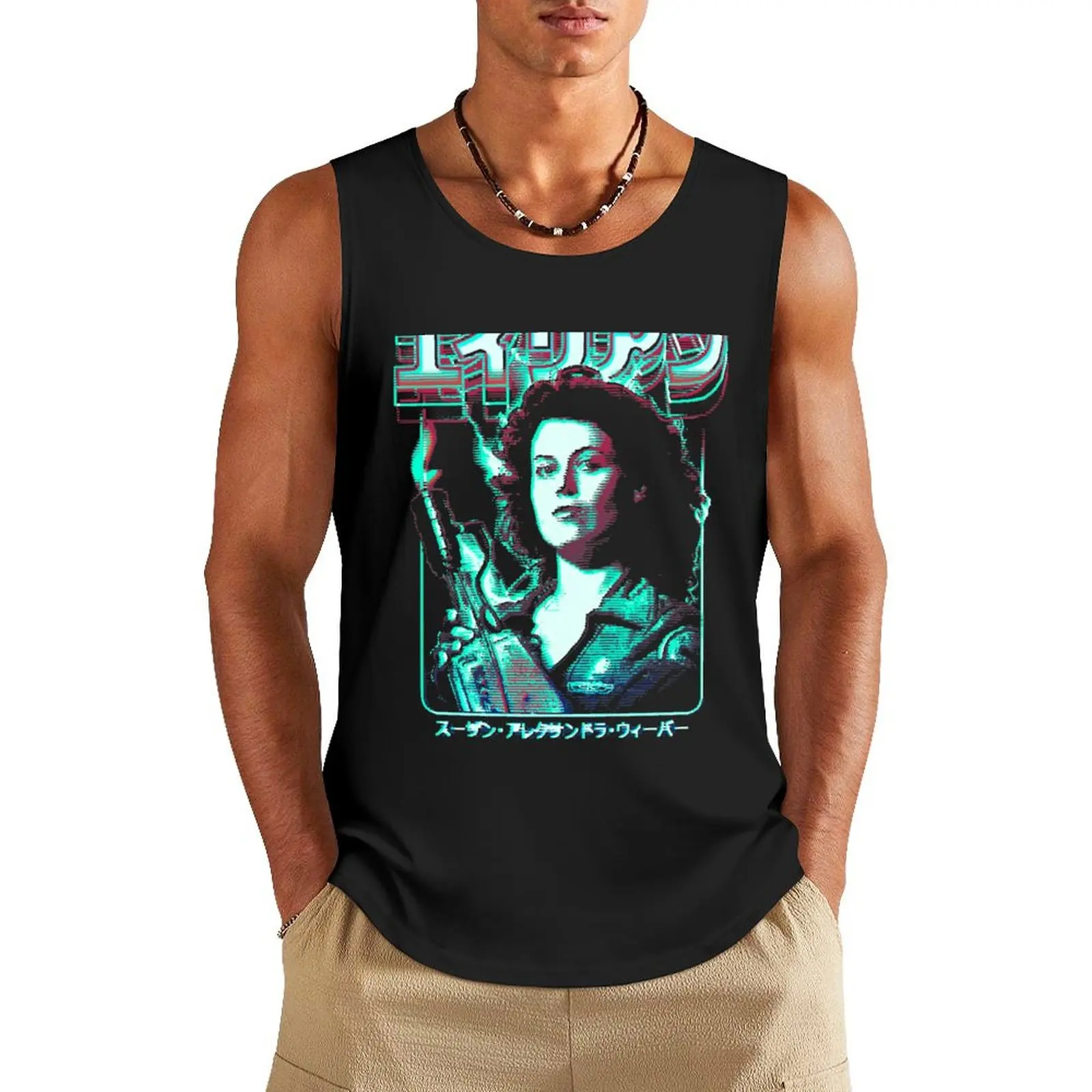 

Alien: Ellen Ripley Tank Top Sports clothing gym top sleeveless gym shirt man fitness