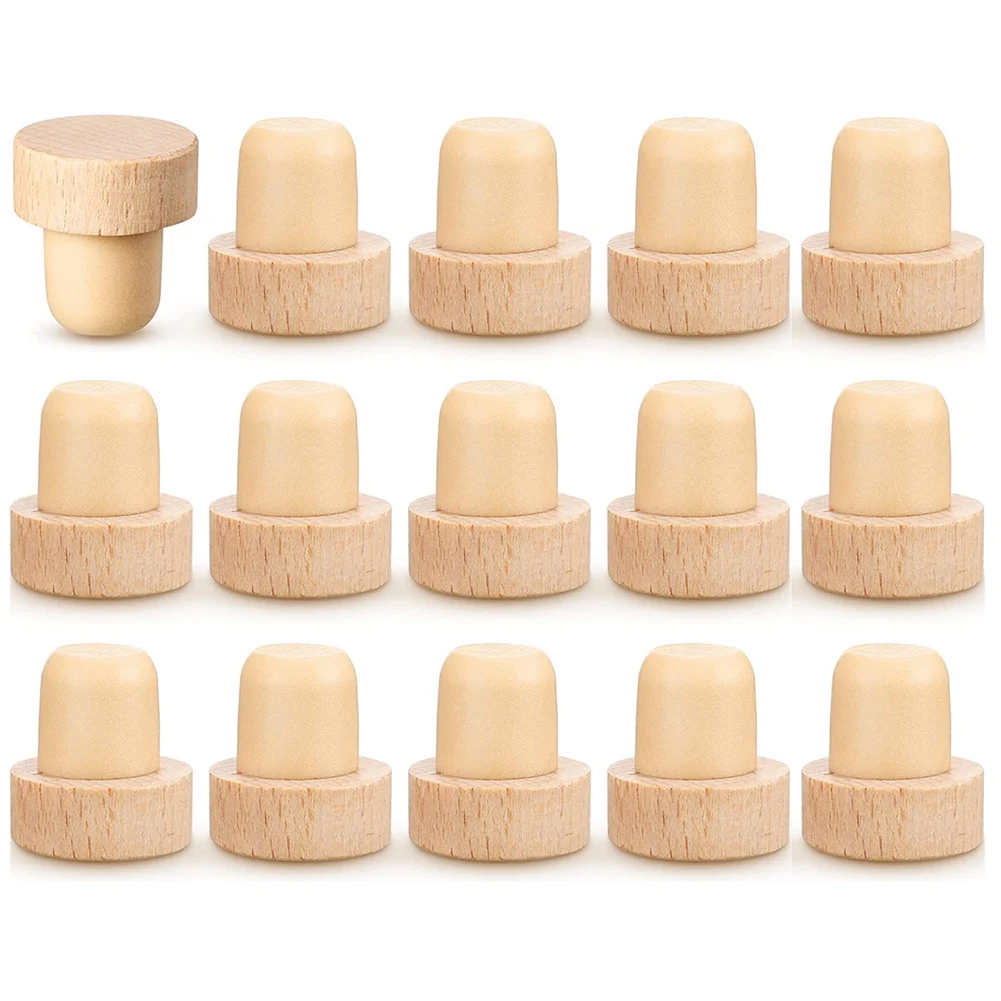 Wine Bottle Corks T Shaped Cork Plugs for Wine Cork Wine Stopper Reusable Wine Corks Wooden and Rubber Wine Stoppers