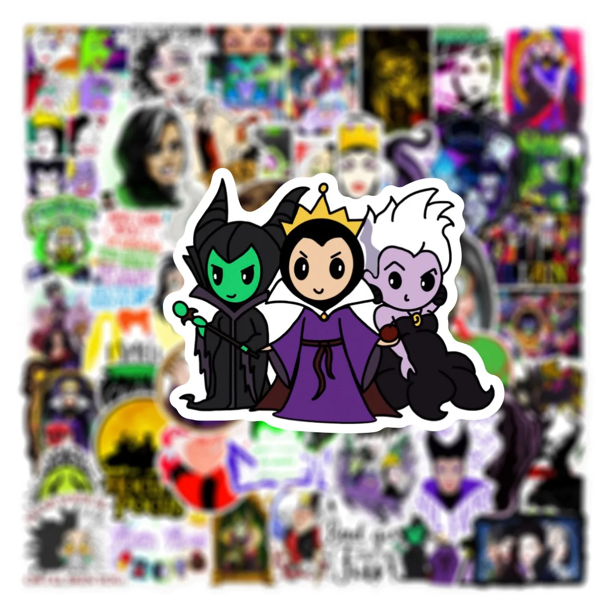 

10/30/50PCS Disney Maleficent Queen Sticker Cool Cartoon Magic Witch Cartoon Personalized Graffiti DIY Laptop Guitar Decal Toy