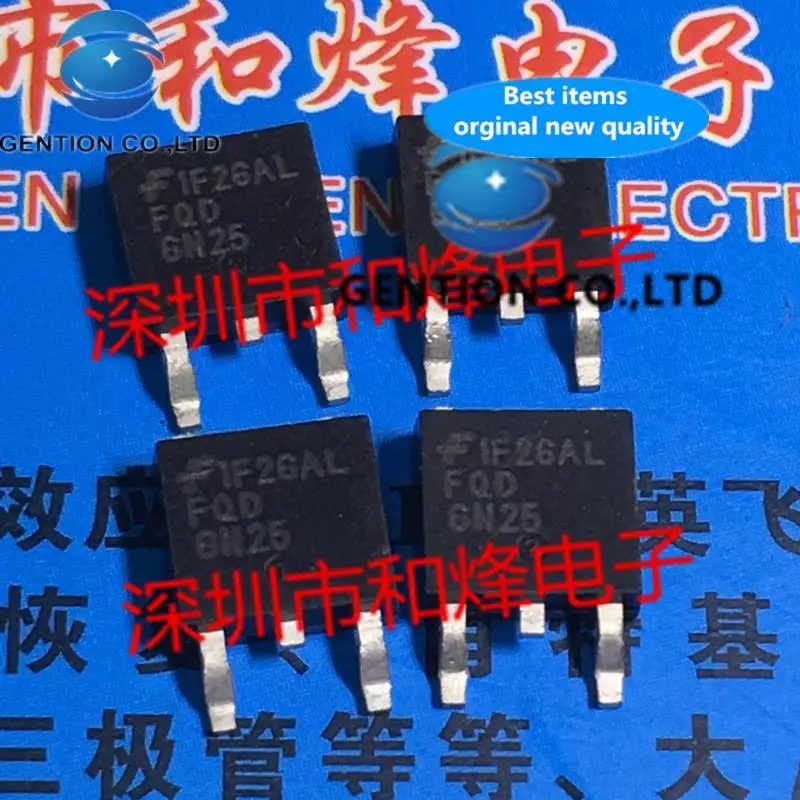10PCS FQD6N25 TO-252 250V 6A  in sotck 100% new and original