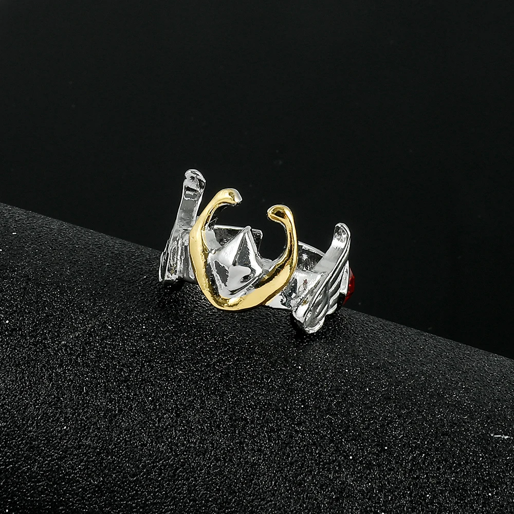 Anime Saint Seiya Knights of the Zodia Pegasus Cosplay Ring Unisex Adjustable Alloy Cartoon Rings Jewelry Accessories Props Gift