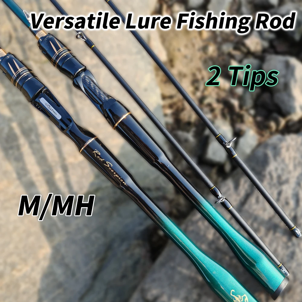 

Удилище ROLLFISH 2 Tips из легкого карбона, класс мощности M/MH, для спиннинговой и кастинговой ловли в пресной и соленой воде.