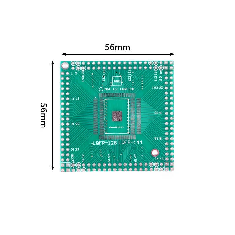 Placa adaptadora QFP/EQFP/TQFP/LQFP144/128 SMD a placa de prueba DIP IC (2 piezas)