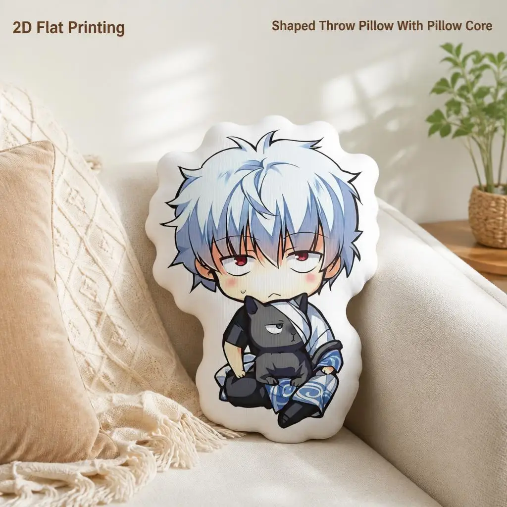 Anime Gintama Cartoon Cushion Irregular Stuffed Throw Pillow Home Decor Gift Sofa Bed