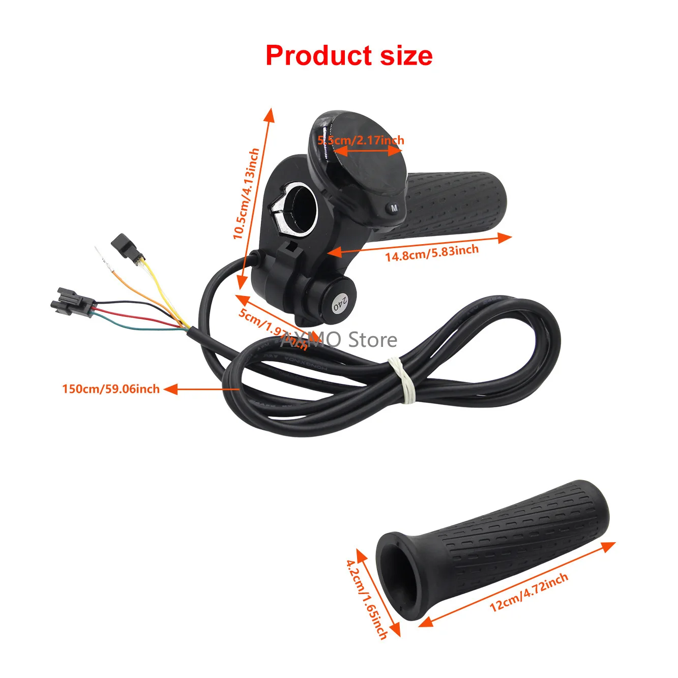 

48V Twist Throttle with Display Panel NFC Fuction Real Time Display Silicone Handle Cover Electric Scooter Replacement Accessory