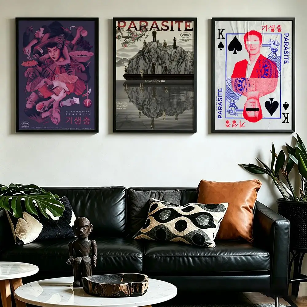 Poster HD art, waterproof, sticky wall, home decoration (living room, bedroom, bar), aesthetic Movie P-Parasite