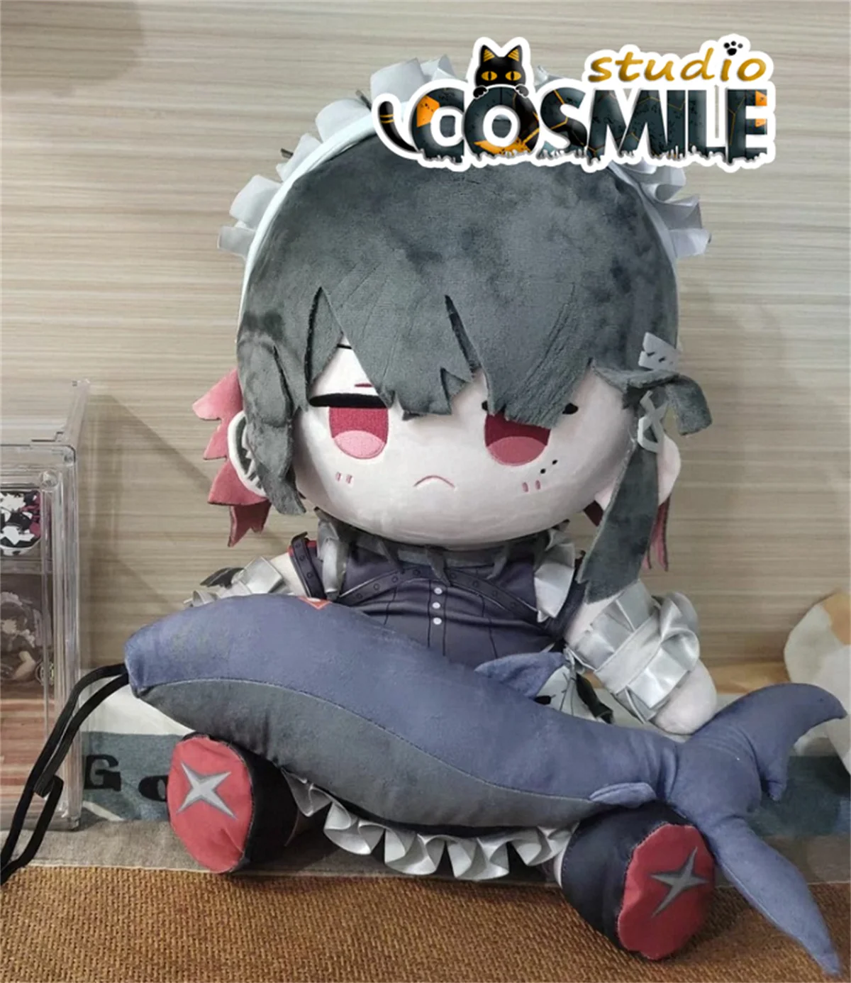 Available Shark Tail Ellen Joe Zenless Zone Zero Stuffed Plushie 40cm Sitting Plush Seated Doll Clothes Toy Gift YQ