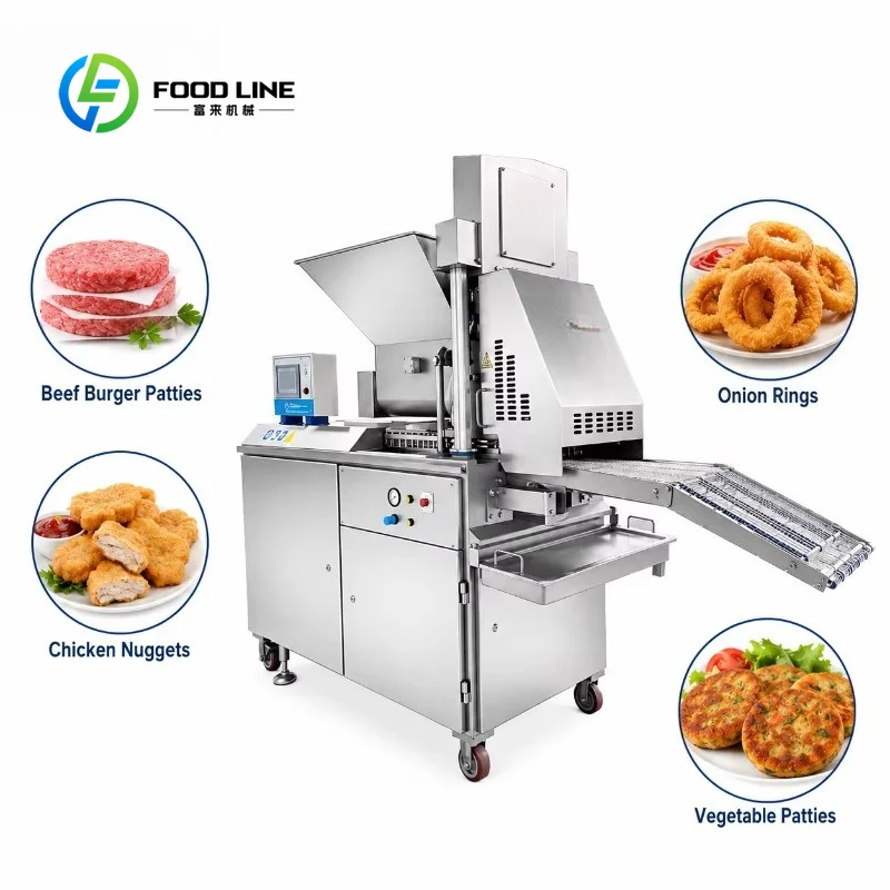 customized ce‑certified multi‑shape‑molder patty‑maker auto forming machine round oval square nugget fish‑cake factory Africa