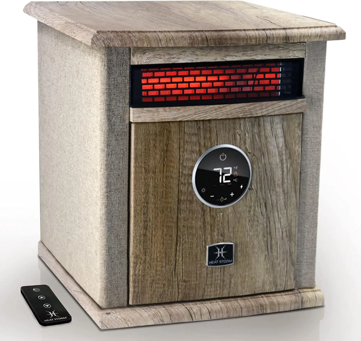

Portable Electric Space Heater, 1500-Watt Cabinet Infrared Quartz Element Heater With Digital Thermostat, Remote Control