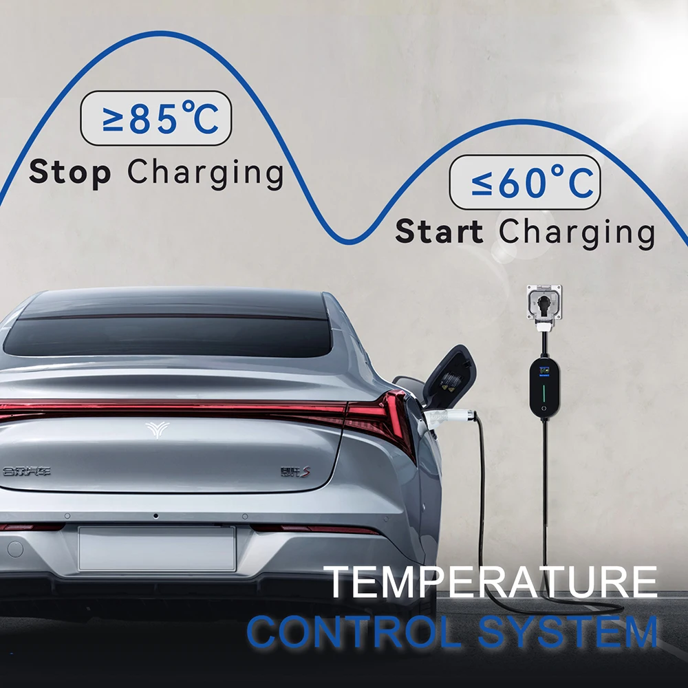 Imagem -05 - Estação de Carregamento de Veículos Elétricos com Controle de Aplicativos Carregador ev ac tipo 16a 3.5kw Fase Display Led Opcional Wifi