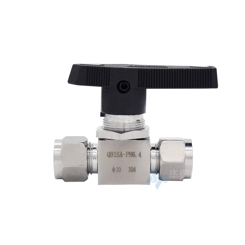 304 Stainless Steel Card Sleep Ball Valve Q91sa Straight-through Panel   Meter Switch Gas Source  