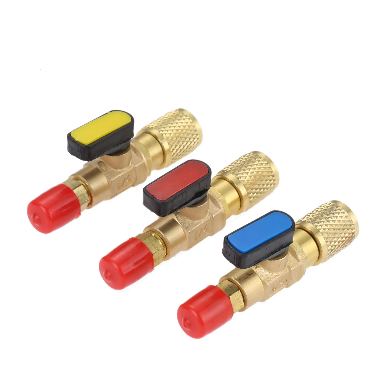 3Pcs Straight Type Manual Shut-off Valves 1/4